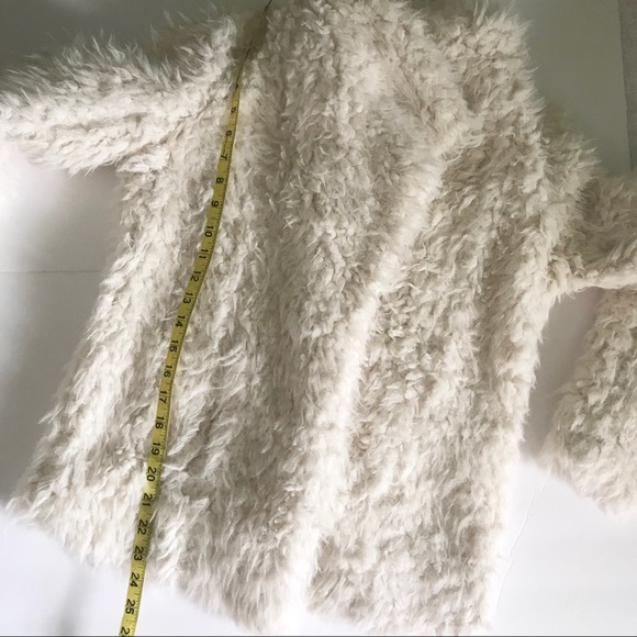 Hollister Faux Fur Collar Open Front Jacket Coat - Picture 8 of 8